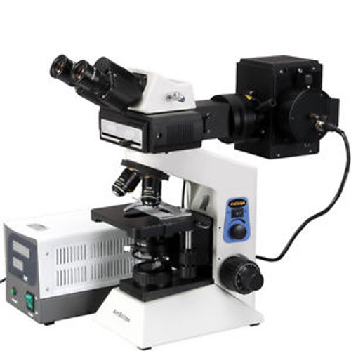 Amscope 100X-1600X Widefield Epi-Fluorescent Binocular Compound Microscope
