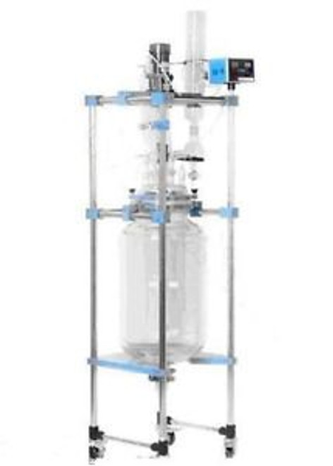 50L Chemical lab Jacketed Glass Reactor Vessel  digital display 50L Chemical lab Jacketed Glass Reactor Vessel  digital display