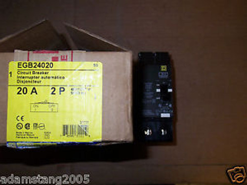 New Square D Egb Egb24020 20 Amp 2 Pole Circuit Breaker