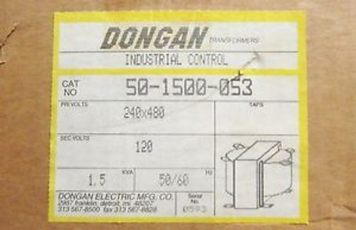 Dongan  Industrial Control Transformer 50 1500 053 1.5Kva Pri 240/480 Sec 120
