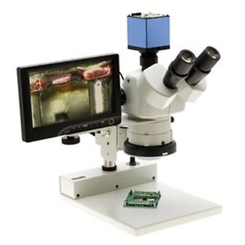 Aven 26800B-381 SPZT-50D Stereo Zoom Trinocular Microscope On Stand PLED