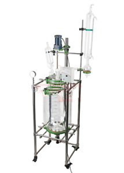 100L Jacketed Glass Chemical Reactor,Glass Reaction Vessel