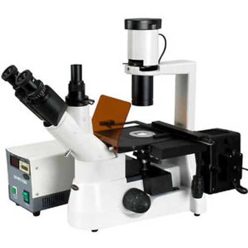Amscope 40X-800X Plan Phase Contrast Culture Inverted Fluorescent Microscope