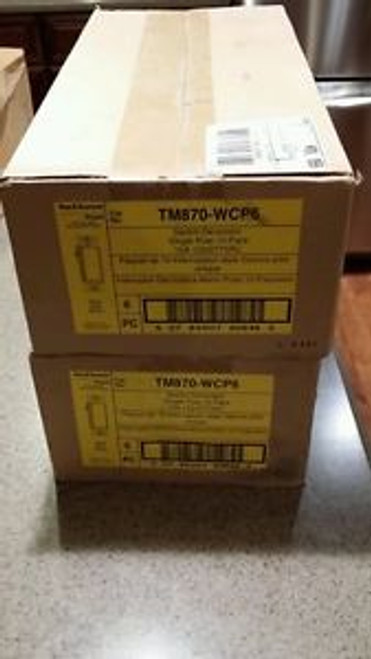 2 Cases Of 60  Pass & Seymour Tm870-W  15A 125V Single Pole Decora Switch White