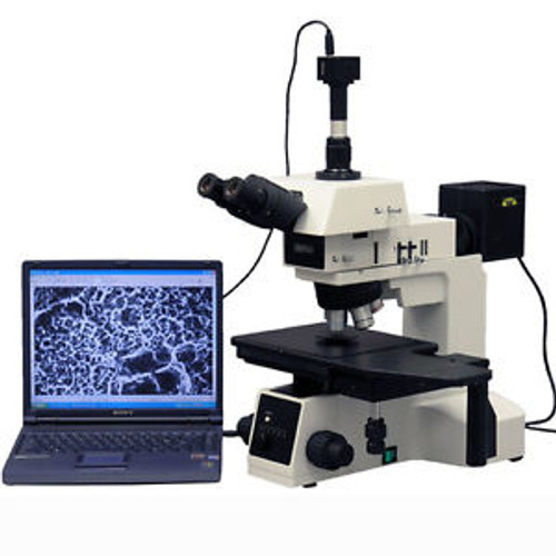 50X-2500X Bright & Darkfield Polarizing Metallurgical Microscope + 18MP Camera