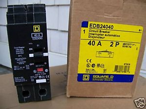 Square D Edb24040 2Pole 40Amp 480V  Circuit Breaker New