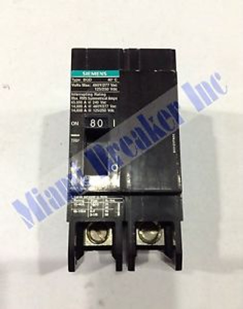 Bqd280 Siemens Circuit Breaker 2 Pole 89 Amp 277/480V (New)