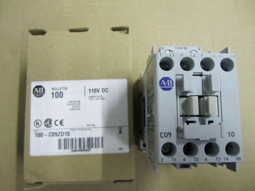 Allen Bradley 100-C09Zd10 Contactor 9Amp 110Vdc Coil