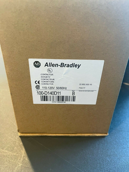 New Allen Bradley 100-D140D11 /B Contactor 110V/120V 50/60Hz