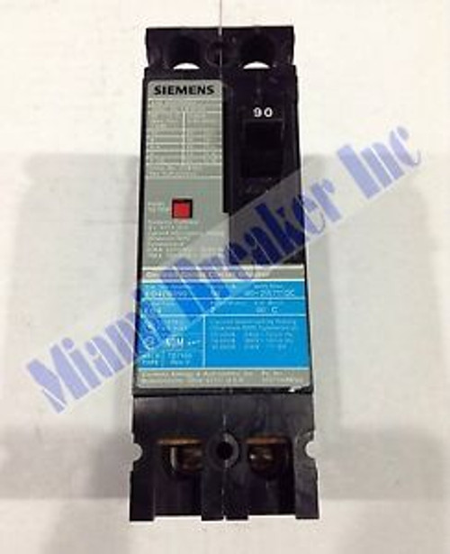 ED42B090 Siemens Molded Case Circuit Breaker 2 Pole 90 Amp 480V (New)