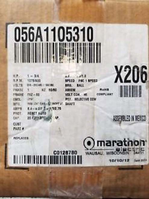 Marathon Motor X206 1-3/4 H.P.