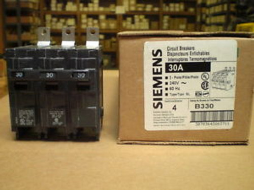 Siemens Circuit Breaker B330 30 Amp 3 Pole 240V Type Bl Bolt On - New