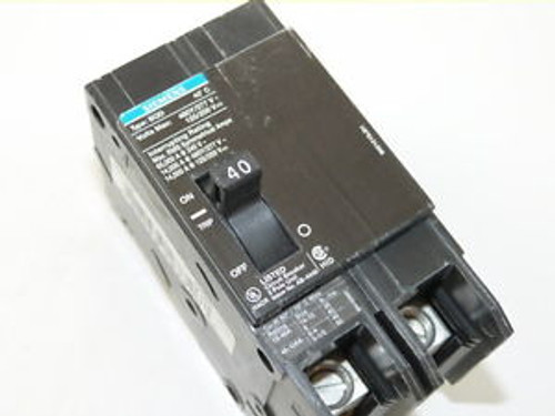 New Siemens Bqd240 2P 40A 240/480V Breaker 1-Year Warranty