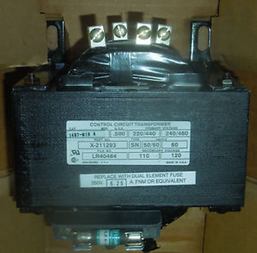 Allen Bradley #1497-N19 Control Transformer .500Kva 240/480 - 120 V
