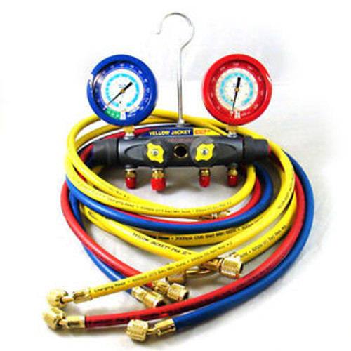 Yellow Jacket 46048 Brute II Test & Charge Manifold Liquid Gauge