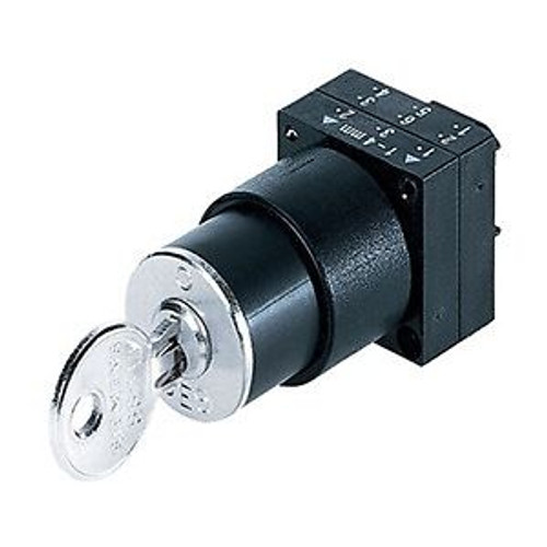 Sel Sw, Nonill, 3Pos, Maint, 22Mm, Blk, Key, Pl