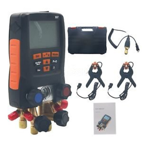 Refrigeration 557 Digital Manifold Kit Bluetooth for Testo 0563 w/ Clamp Probes