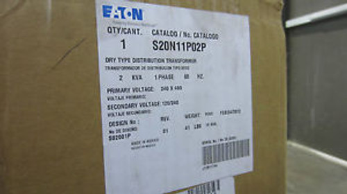 Cutler-Hammer S20N11P02P 1 Phase 2Kva 60Hz Transformer