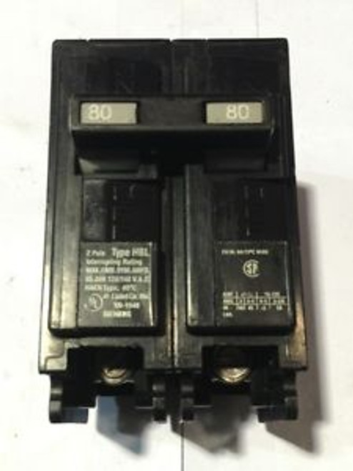 B280Hh Siemens Circuit Breaker 2 Pole 80 Amp 240V New