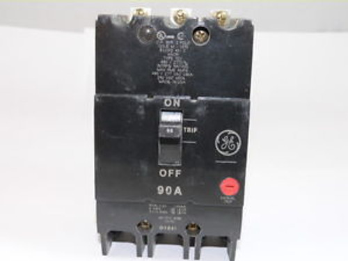 New General Electric Ge Tey390 3P 90A 480V Breaker 1-Year Warranty