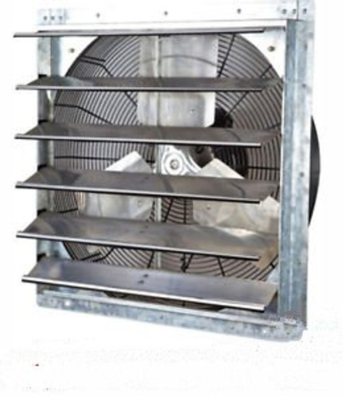 24 Industrial Exhaust Shutter Fan 3 Speed Wall Mount 4200 CFM Garage Shop Barn