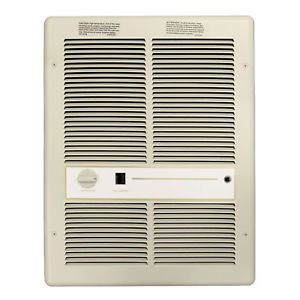 TPI E3312T2SRP Fan Forced Wall Heaters With Summer Fan Switch 1000W 120V Ivory