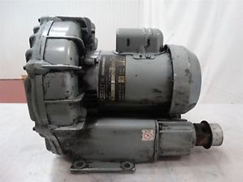 Gast Regenair Blower Vacuum R4110-2 1HP 115-208/230V 9.8/5.2-4.9A 3450RPM 60HZ