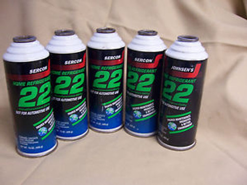 5 Sercon R-22 Home Ac Air Conditioning Refrigerant 22 15 Oz Cans New