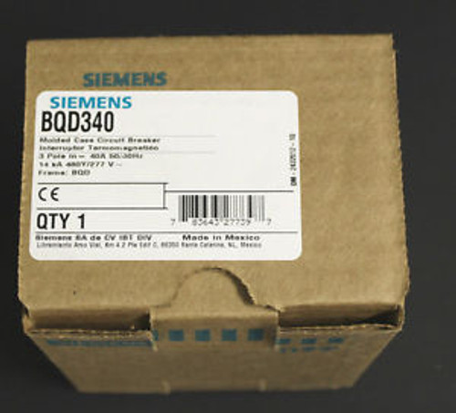 Bqd340 Siemens Ite 40A 277/480V 3P   New In Box