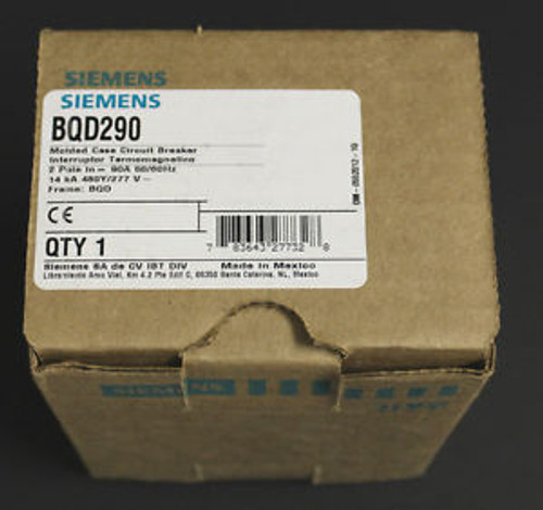 Bqd290 Siemens Ite 90A 277/480V 2P   New In Box