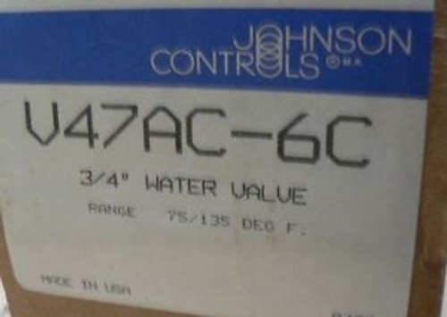 Johnson Controls V47AC-6 3/4 NPT Water Temperature Regulator 75 to 135 Degree