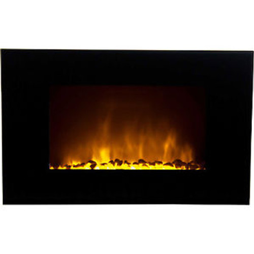 Warm House Oslo Wall-Mounted LED Fireplace with Color-Changing Flame Effect OWF