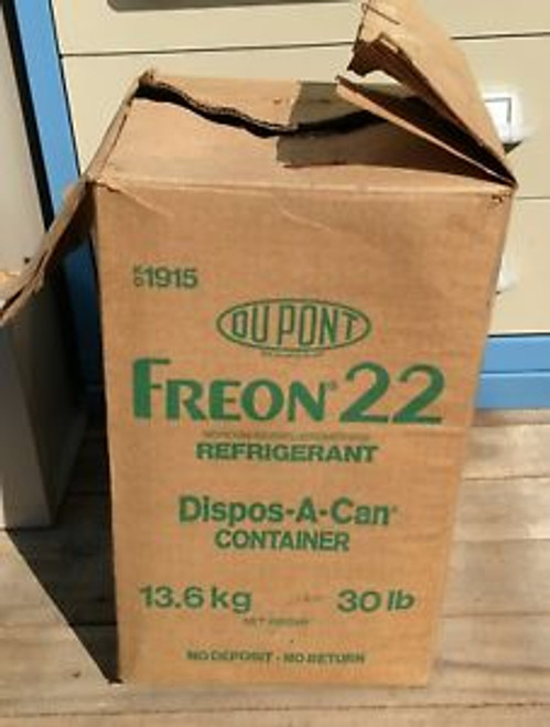 Dupont R22 Refrigerant Freon Partial 30 lb Tank with 33 lbs14 oz gross weight