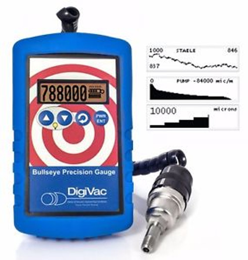 DigiVac BPG Bullseye Precision Gauge Portable Hands-Free Micron Meter Measures