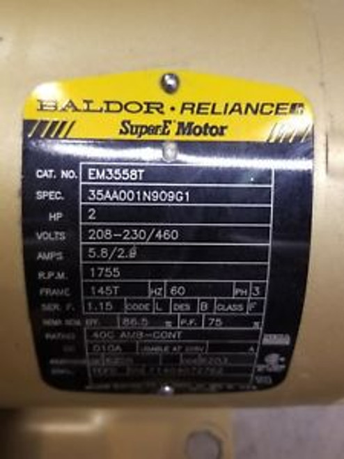 Baldor Electric Blower Motor