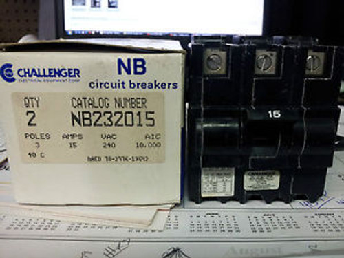 New In Box Federal Pacific Nb232015 3 Pole 15 Amp 240 Volt Bolt In Breaker #B1