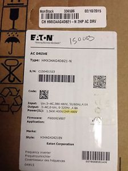 EATON HMX34AG4D821-N Variable Frequency Drive2 HP480V 4.8A