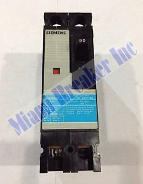 Ed22B090 Siemens Molded Case Circuit Breaker 2 Pole 90 Amp 240V New