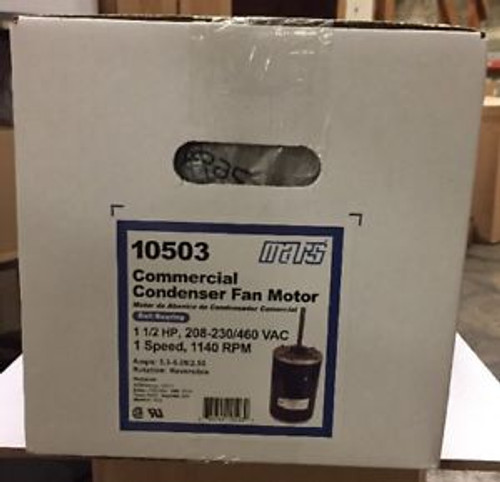 Mars 1-1/2Hp 208-230/460V 3Ph 1140Rpm Commercial Condenser Motor 10503