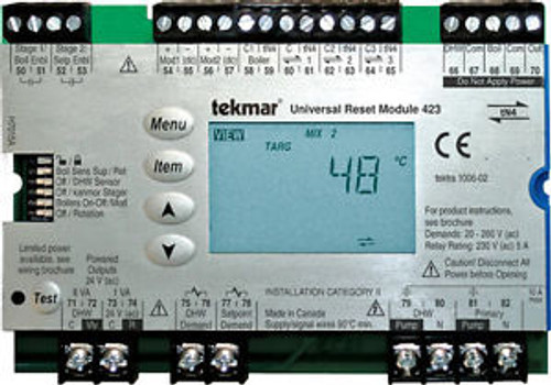 Tekmar 423 Universal Reset Module - Four tN4 Two Boiler DHW & Setpoint