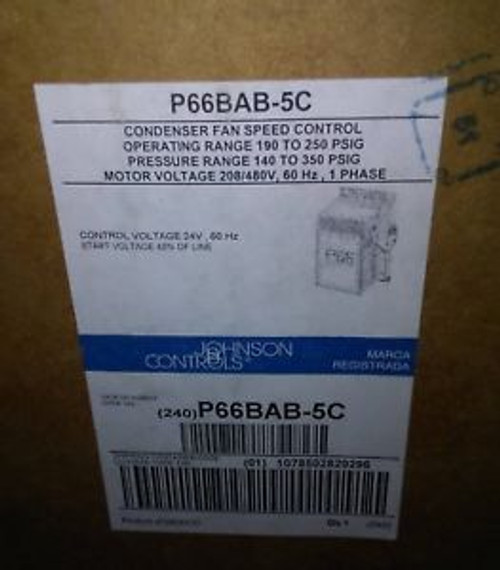 Johnson Controls P66BAB-5C CONDENSER FAN SPEED CONTROL 190-250 PSI