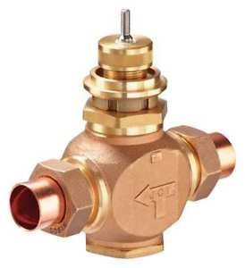 JOHNSON CONTROLS VG7281PT Globe Valve 2-Way NO 1-1/4 In Sweat