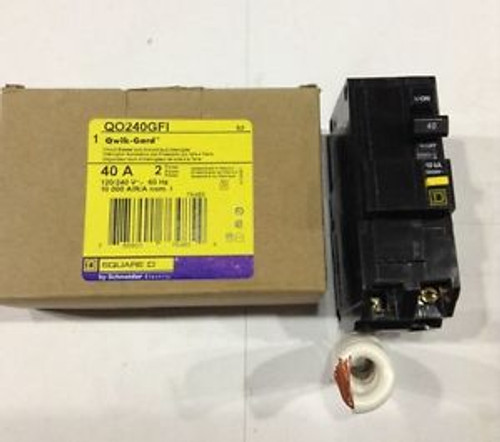 Square D Qo240Gfi New In Box Ground Fault Plugin Circuit Breaker 2P 40A 120/240V