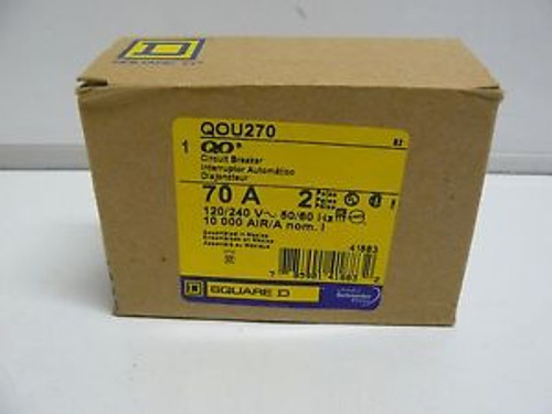 New Square D Qou270 Circuit Breaker 70 Amp 2 Pole 120/240 Volt 50/60 Hz