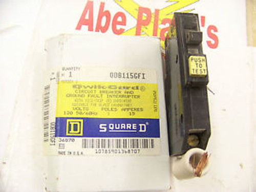 Square D Qwik-Gard Qob115Gfi 15 Amp Ground Fault Circuit Breaker 1 Pole Bolt On
