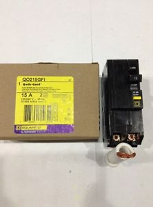 Square D Qo215Gfi New In Box Ground Fault Plugin Circuit Breaker 2P 15A 120/240V