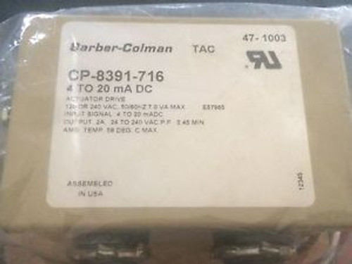 Barber Colman 4-20Ma 120/240V Actuator Drive OEM CP-8391-716