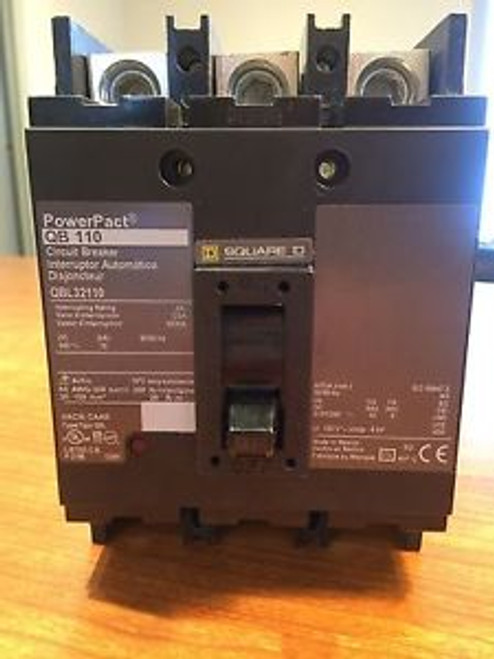 3 Pole Circuit Breaker Square D  Powerpact Qbl32110 240V 110 Amps 240 Volts