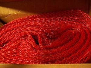 Wiring Loom Protector  Braided Sleeving, Red 6 Flat, 82 No373-001