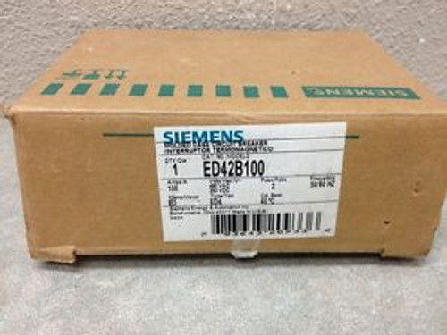 Siemens Ed42B100 2 Pole 100 Amp 480 Volt Bolt-On Circuit Breaker New